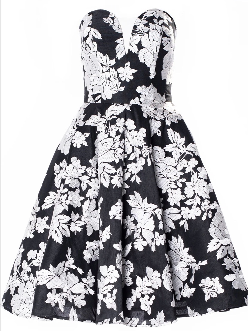 LUCIAN MATIS STRAPLESS DRESS WITH FULL CIRCLE SIZE 4